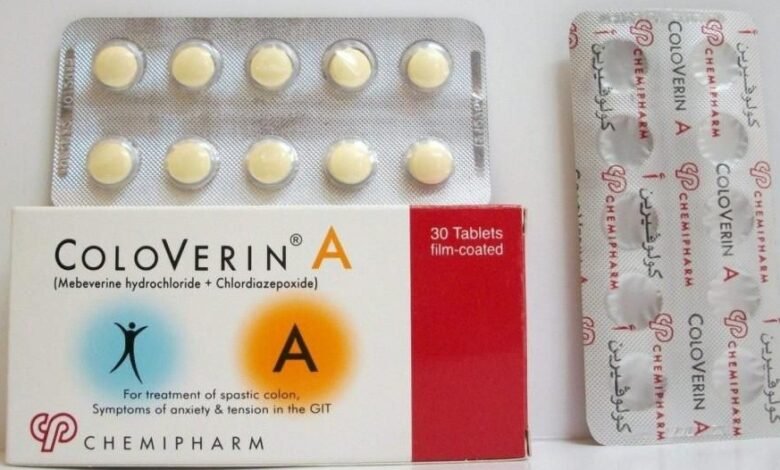 دواعي استعمال أقراص كولوفيرين اس ار Coloverin SR للقولون العصبي‎