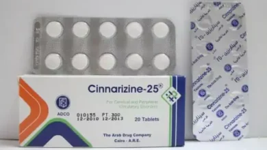 ما فائدة سيناريزين cinnarizine ودواعي الاستعمال والجرعة والبديل والسعر؟‎‎
