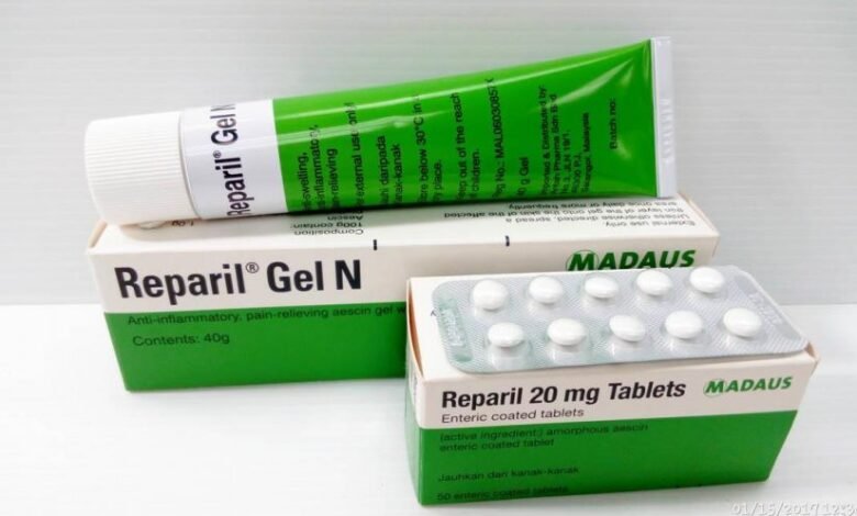 ريباريل جل وأقراص reparil: الاستخدامات والسعر والآثار الجانبية والبديل‎