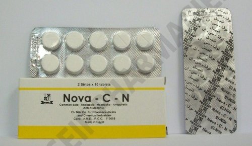 نوفا سي إن أقراص لعلاج نزلات البرد والانفلونزا Nova C N Tablets