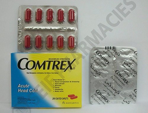 كومتركس أقراص لعلاج حالات البرد الحادة والزكام Comtrix Caplets